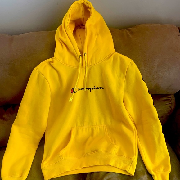 yellow womens champion hoodie